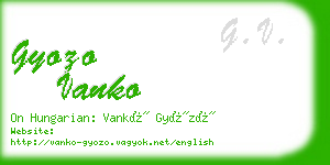 gyozo vanko business card